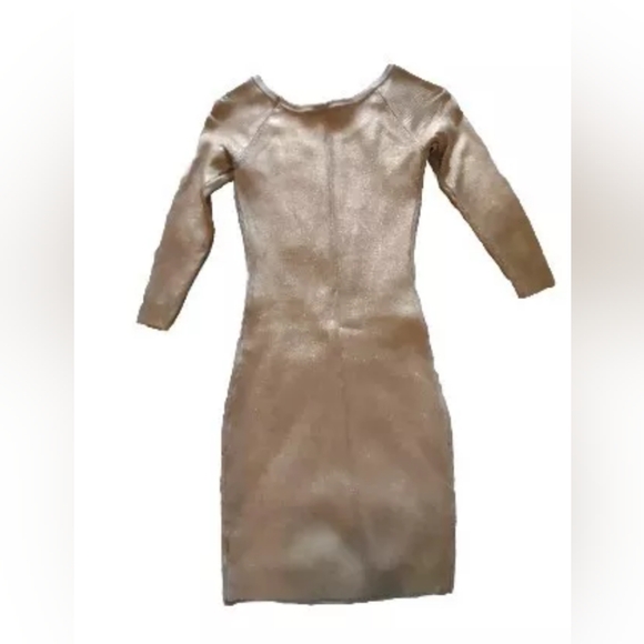 BeBe gold knit dress - Picture 2 of 4